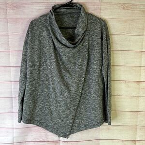 Eddie Bauer Gray Draped 7 Days 7 Ways‎ Cardigan Size Medium